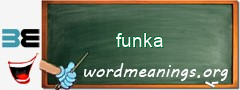 WordMeaning blackboard for funka